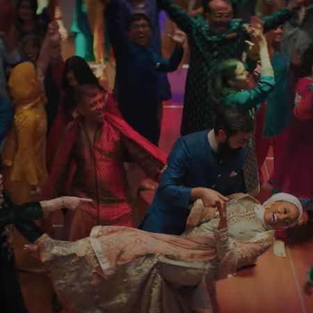 Everyone dancing at Aamir's Wedding